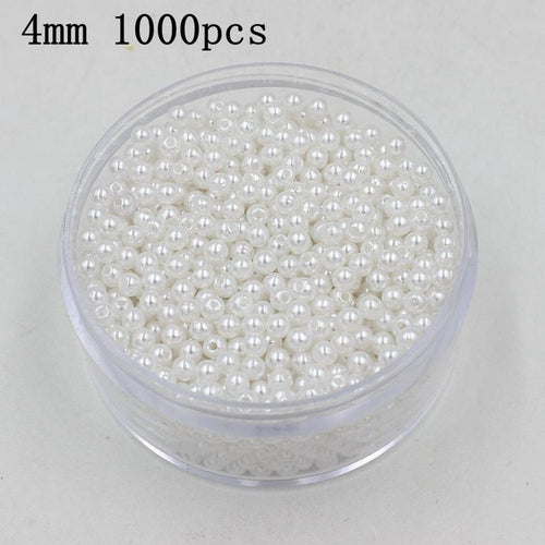 Wholesale 3/4/6/8/10/12/14/16/18/20mm Cheap Round Shape Imitation Pearls Beads Handmade DIY Bracelet Jewelry Accessories Making