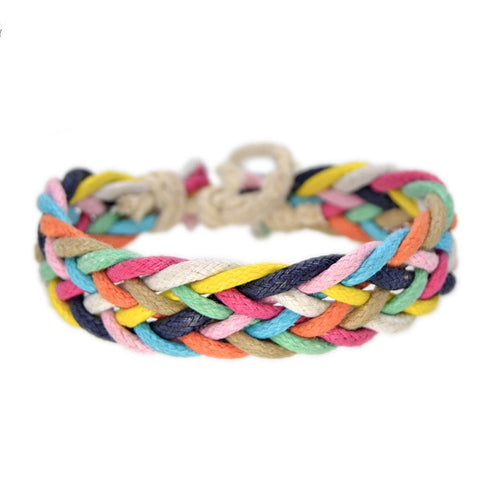 Cotton colorful bracelets original handmade jewelry DIY #EZ120