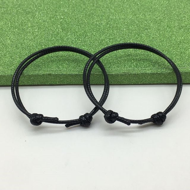 New Simple Bracelets for Women and Men Handmade Adjustable Rope Chain Jewelry Fashion Couple Bracelet Paired Bracelets 2 PC/lot