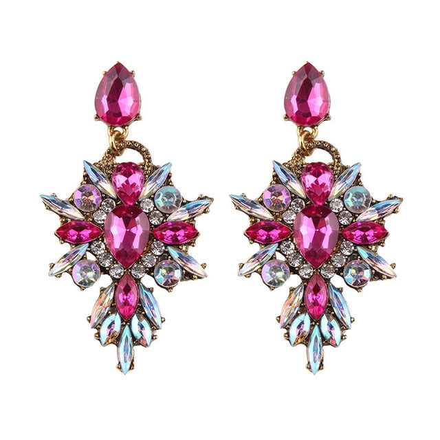 Miwens 2019 New Colorful Crystal Tassel Metal Drop Earrings Women Long Big 32 Designs Dangle Earring Handmade Jewelry Boho A589