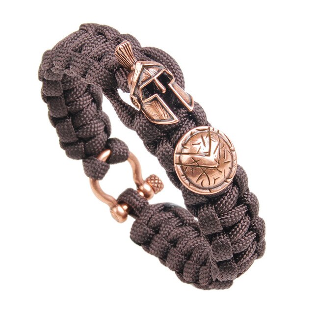 Outdoor Survival Men Bracelet Spartan Helmet Warrior Umbrella Rope Bracelets Pulseira Luxury Handmade Rope Ladies Bracelet Gift